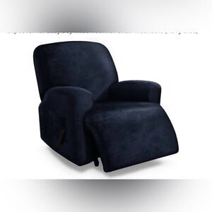 Elegant Blue Recliner Slipcover